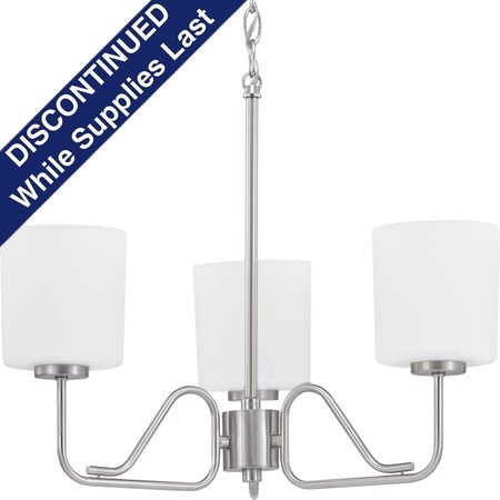 Progress Lighting Tobin Collection Three-Light Chandelier P400181-009